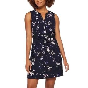 41 Hawthorn Claira Tie Waist Dress Navy Sleeveless Dress Stitch Fix Large